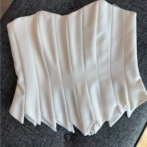 Vintage Ivory Strapless Corset Top